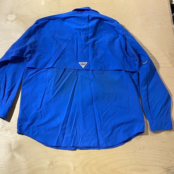 Columbia PFG Royal Blue Button-Up Shirt Large (NM) - Picture 9 of 11
